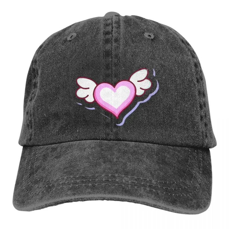 

Pure Color Dad Hats Cute Flying Heart Women's Hat Sun Visor Baseball Caps Outdoor All Seasons Travel Adjustable Peaked Cap