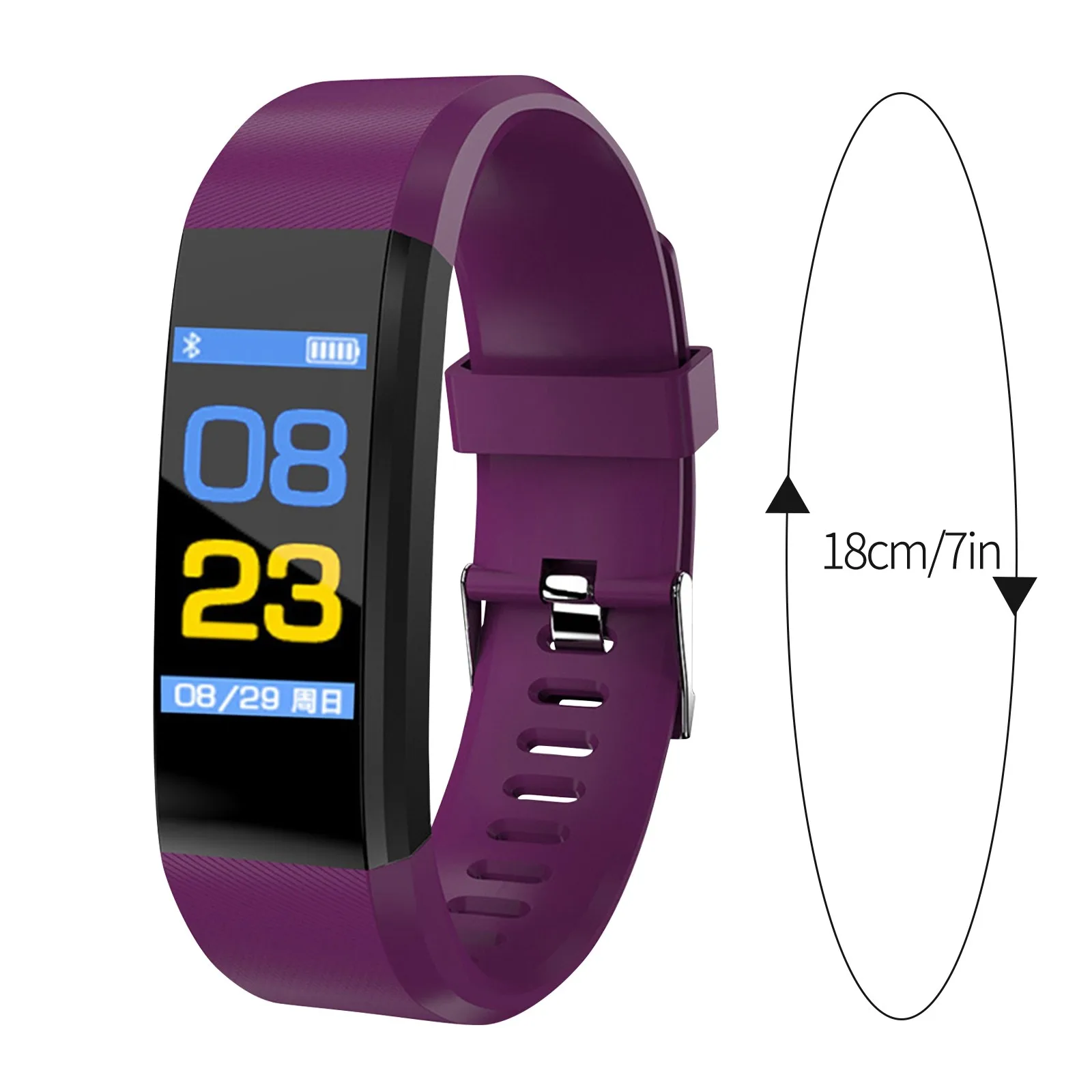 ساعة ذكية رياضية مقاومة للماء NFC كشف النوم معدل ضربات القلب ضغط الدم الأكسجين في الدم ساعة عداد الخطى الرياضية