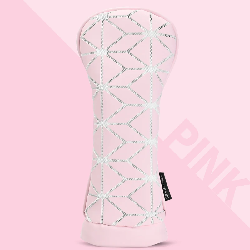golf-seven-hills-coreen-n°-housse-de-club-de-golf-rose-a-motif-geometrique-diamante-elegante-et-simple