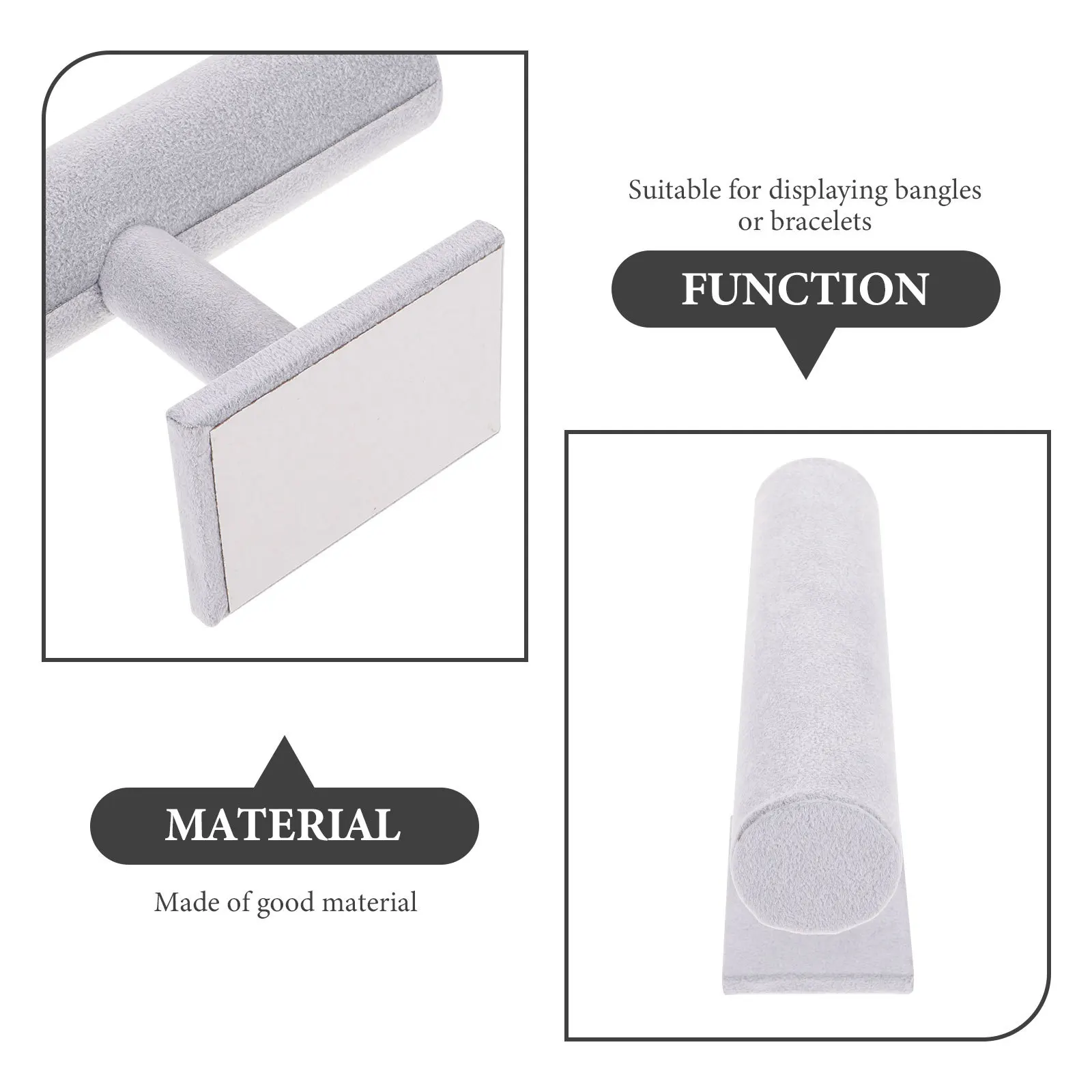 

Headband Jewelry Detachable Single-Tier Bracelet Display Rack For Bangle Holder Bracelet Stand Storage Decor Grey