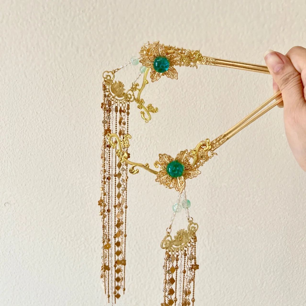 착용 꽃 모자를 쓰고 있죠 진주 가짜 머리띠 성인 보석 한 중국 의류 헤어 액세서리 민족 스타일 수제 화환