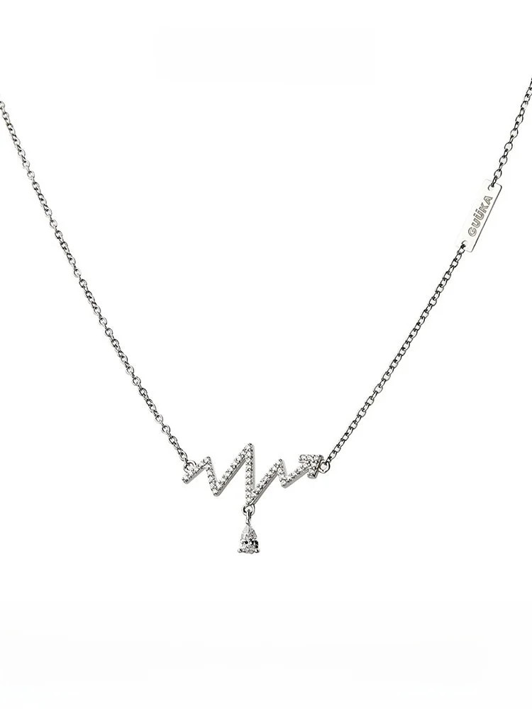 

Guukahero Luxury Offbeat Design Necklace for Women Irregular Romantic Pear Diamond Clavicle Chain Jewelry Accessories