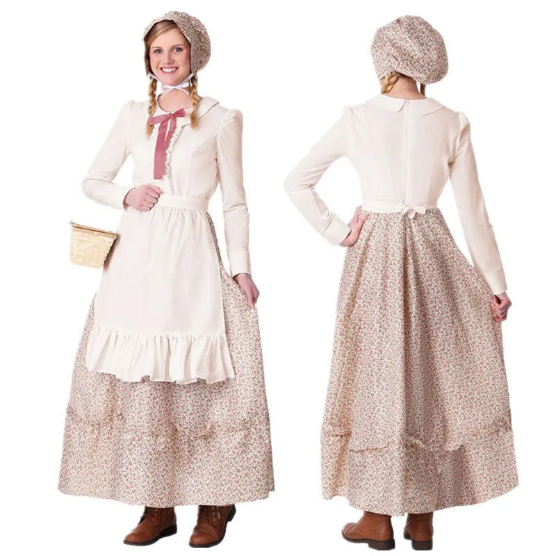 

Little Red Riding Hood Wolf Grandma Halloween Costume Adult New Style Colonial Period Dress Fairy Tale Story Cosplay Gown