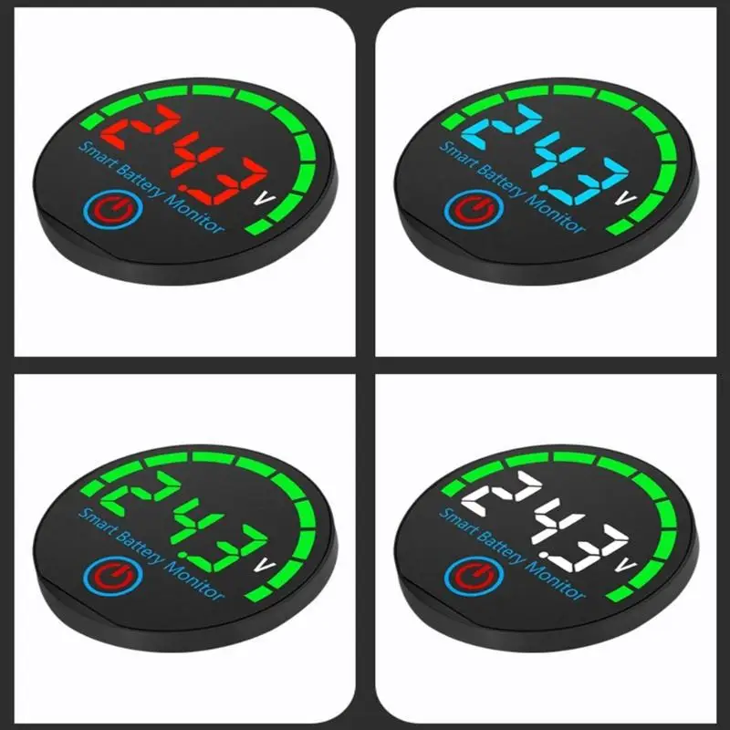 652F Battery Meter 12V/24V Power Level Monitoring Tool Easy Installation ABS Construction For Solar Systems
