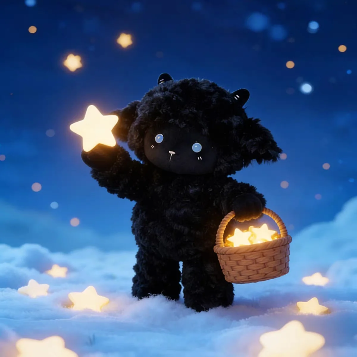 

Cute Black and White Sheep Plush Toy 2 Styles Soft Fluffy Lamb Stuffed Animal Doll for Home Decor and Gifts.
