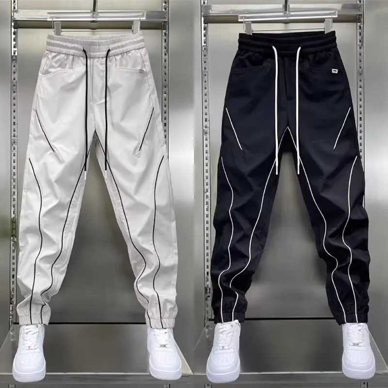 New Men's Joggers Sweatpants Summer Casual Cargo Pants Workout Running Gym Fitness Colorblock Sport trousers Men Clothing