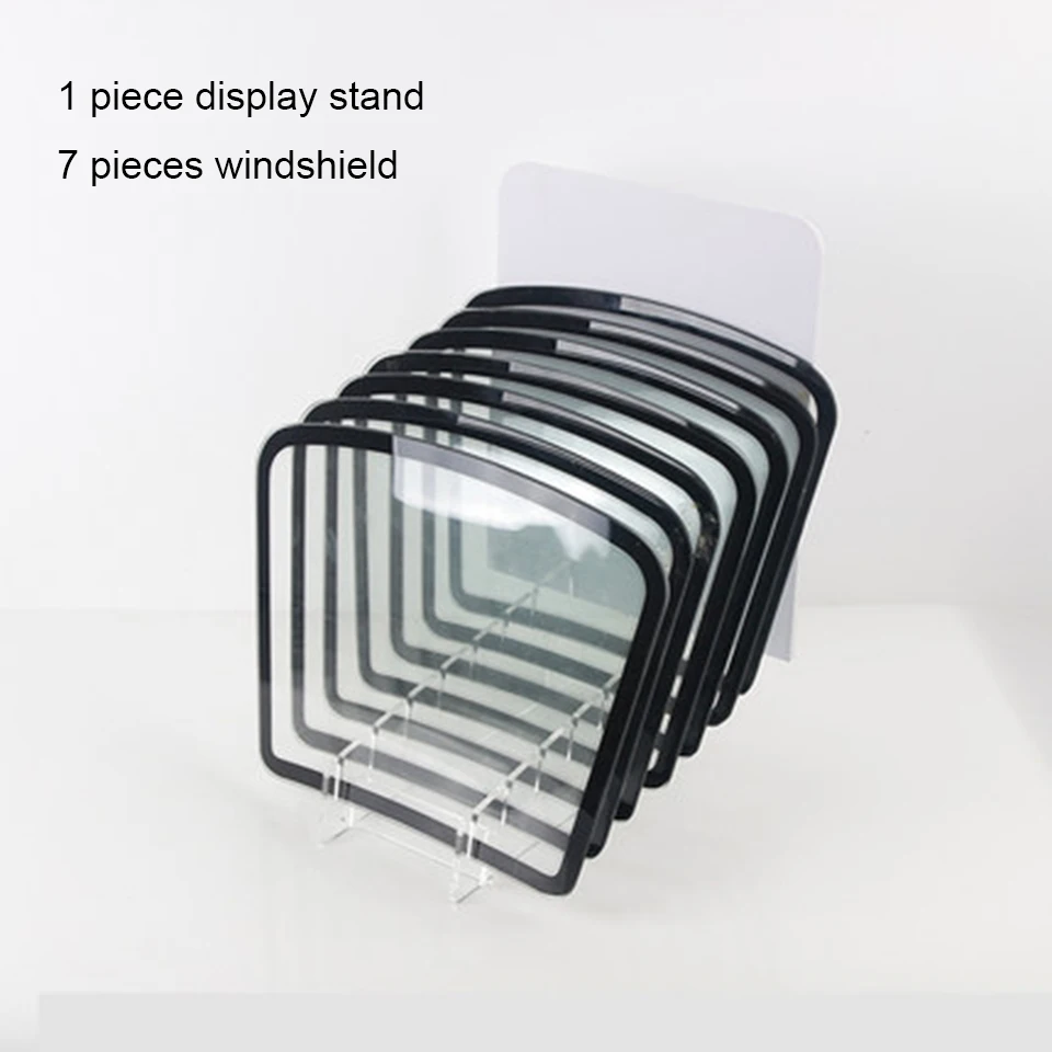 Automotive Window Film Display Kit - 7-Piece Windshield Glass Panel Set with Stand for Tint Heat Rejection Testing & Demo MO-647