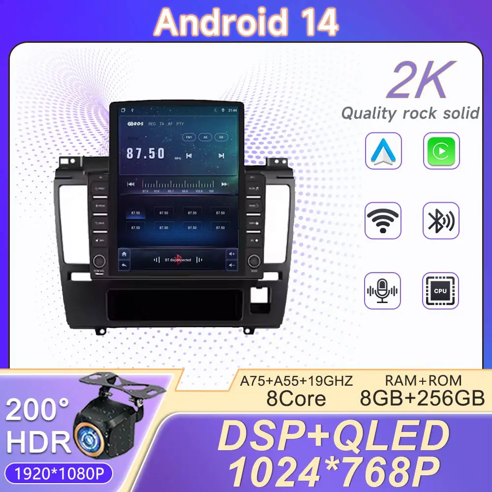 

Car Android 14 9.7inch For Nissan Tiida C11 2004-2013 Stereo Head Touch Screen GPS Navigation Multimedia Player Auto Radio Unit