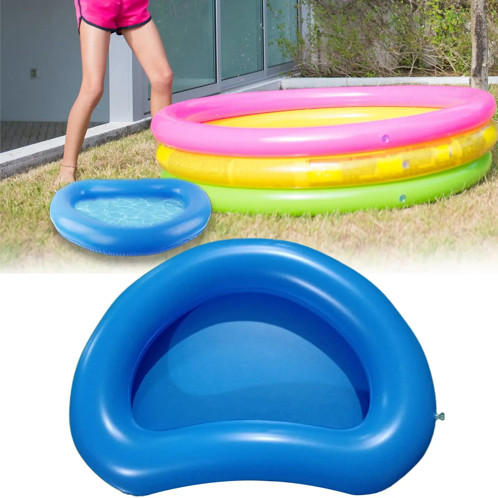 Inflatable Foot Bath Foot Soaking Bath Basin for Beach, Camping, and Outdoors Accessory Foldable Durable Portable PVC Material