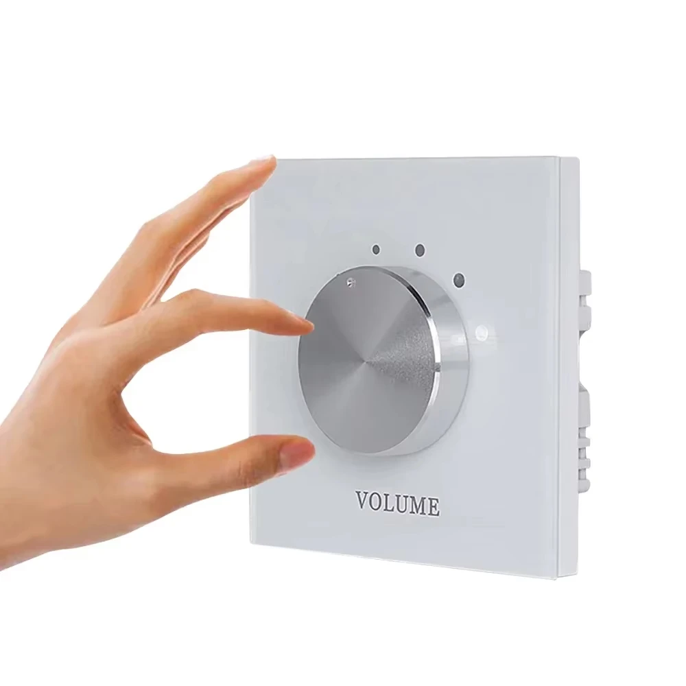 2 channel 2*50W Volume Control Knob Switch 4-8ohm Wall Mount Volume Control Series For Background Music