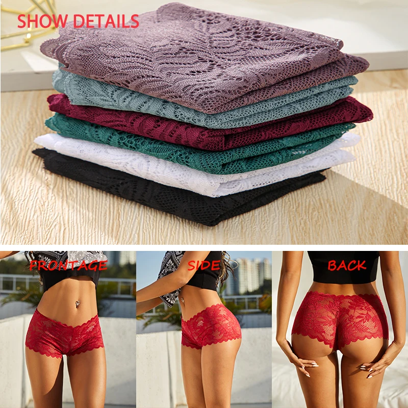 3pcs Women\'s Sexy Lace Bras for Women With Floral Edges seduction seamless briefs Exquisite Underwear Comfort Underpants