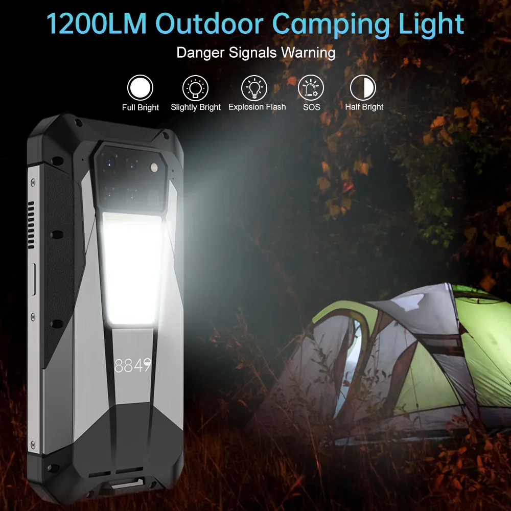 8849 Tank 3 Pro Unihertz Wytrzymały Smartfon z Projektorem 23800mAh 100 Lumenów 200MP Kamera Android 15 Dimensity 8200 512G Outdoor IP68