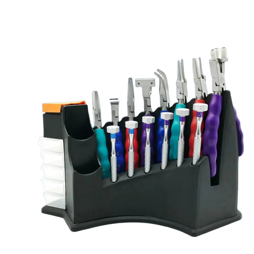 1set Plier Screwdriver Kit Screw Driver Set for Optical Shop Glasses Processing Pliers Repair Hand Tool Stand Eyeglasses Adjust