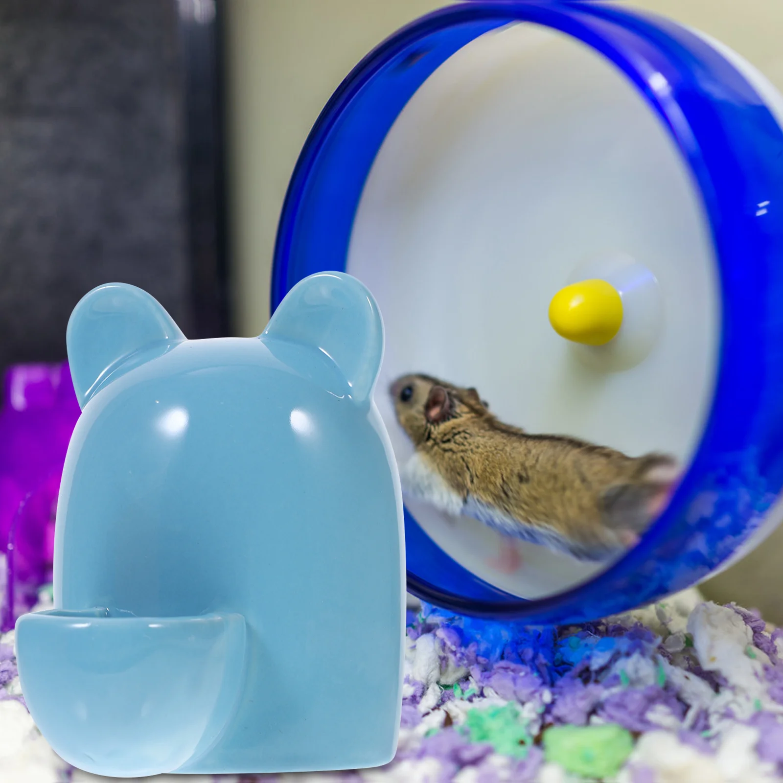 

Cartoon Cat Ears Small Pet Automatic Feeder Ceramic 100ml Drinking Bowl Rabbit Hamster Water Dispenser Self-Dispensing Supplies