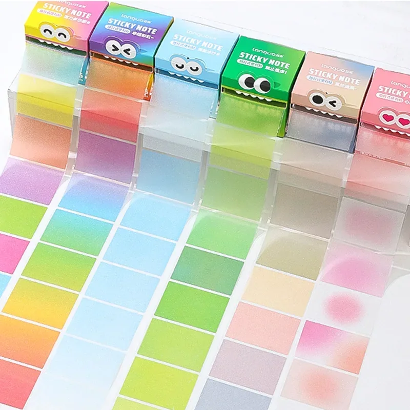 Paper Pull-out Sticky Notes 105Sheets/roll Pull-out Sticky Student Stationery Transparent Color Sticky Notes Options to Choose