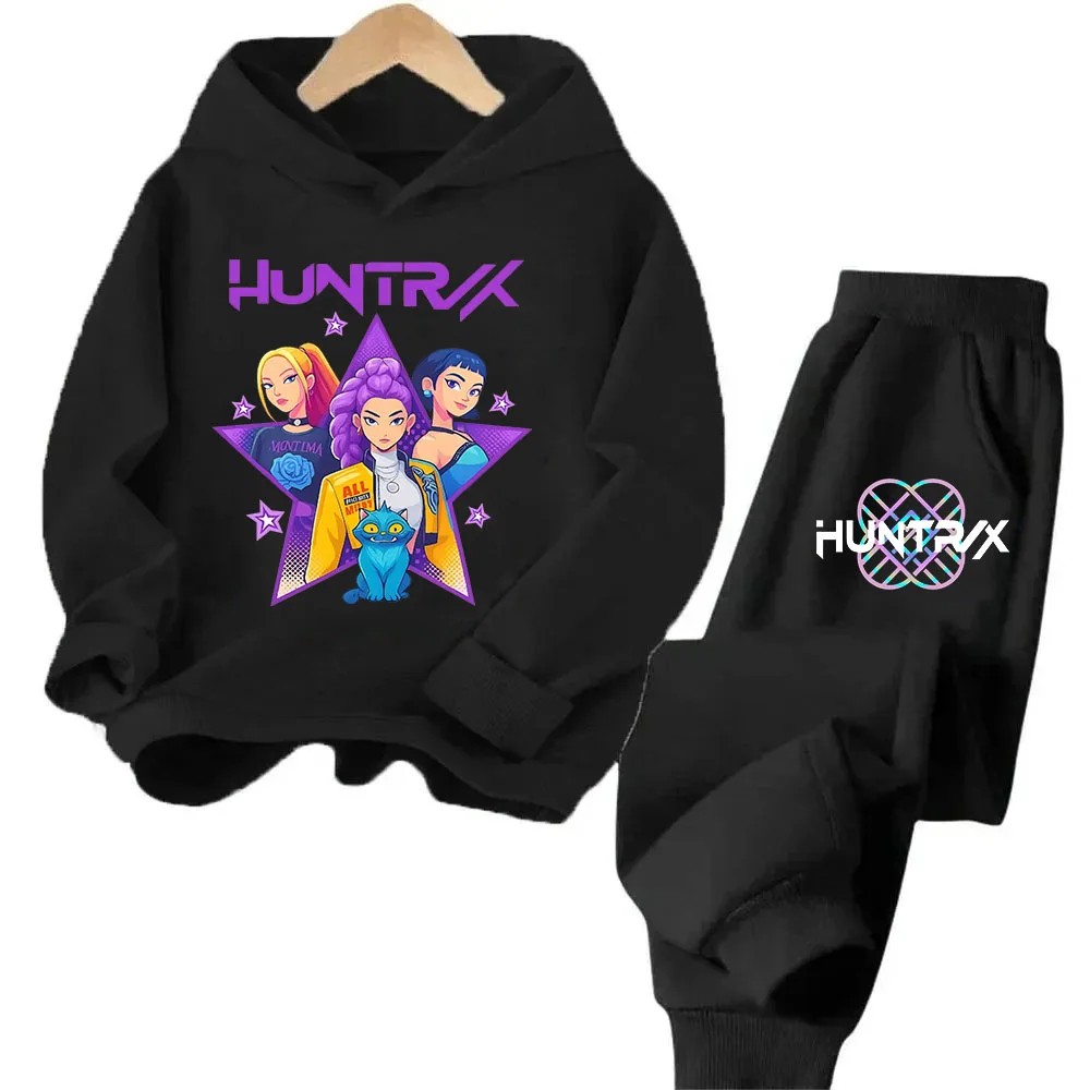 

Новинка 2023 года, осень-зима Kpop, охотник на демонов, мужской и женский свитшот с капюшоном, комплект спортивных штанов, теплые детские модные повседневные топы