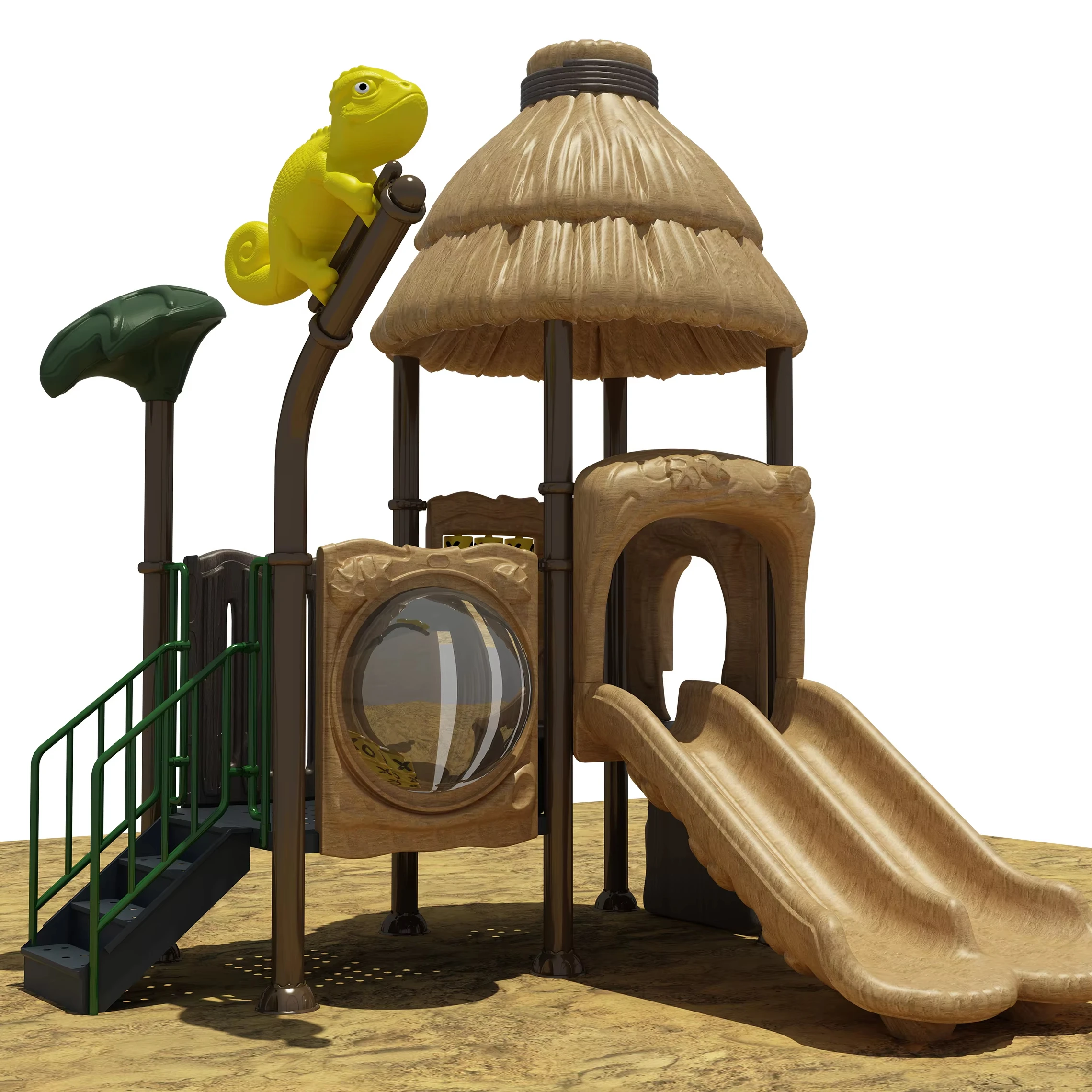 

Factory Direct Sale Amusement Park Attractive Children Outdoor Garden Slide Playground Equipment