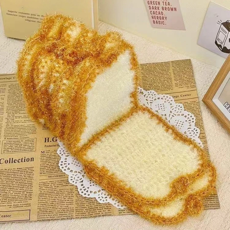 

Ручное вязаное крючком полотенце для посуды для хлеба, двухсторонний кухонный скруббер, сушилка, впитывающая ткань, экологически чистый рождественский подарок для домашних пекарей