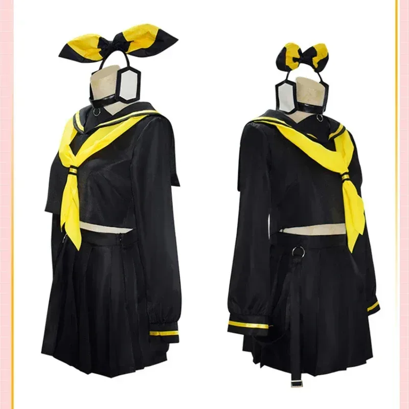 

XT8Anime Rin Len Cosplay Costume Kagamine Adult Women JK Skirt Suit Men Coat Pants Uniform Outfit Halloween Performance@XT6！
