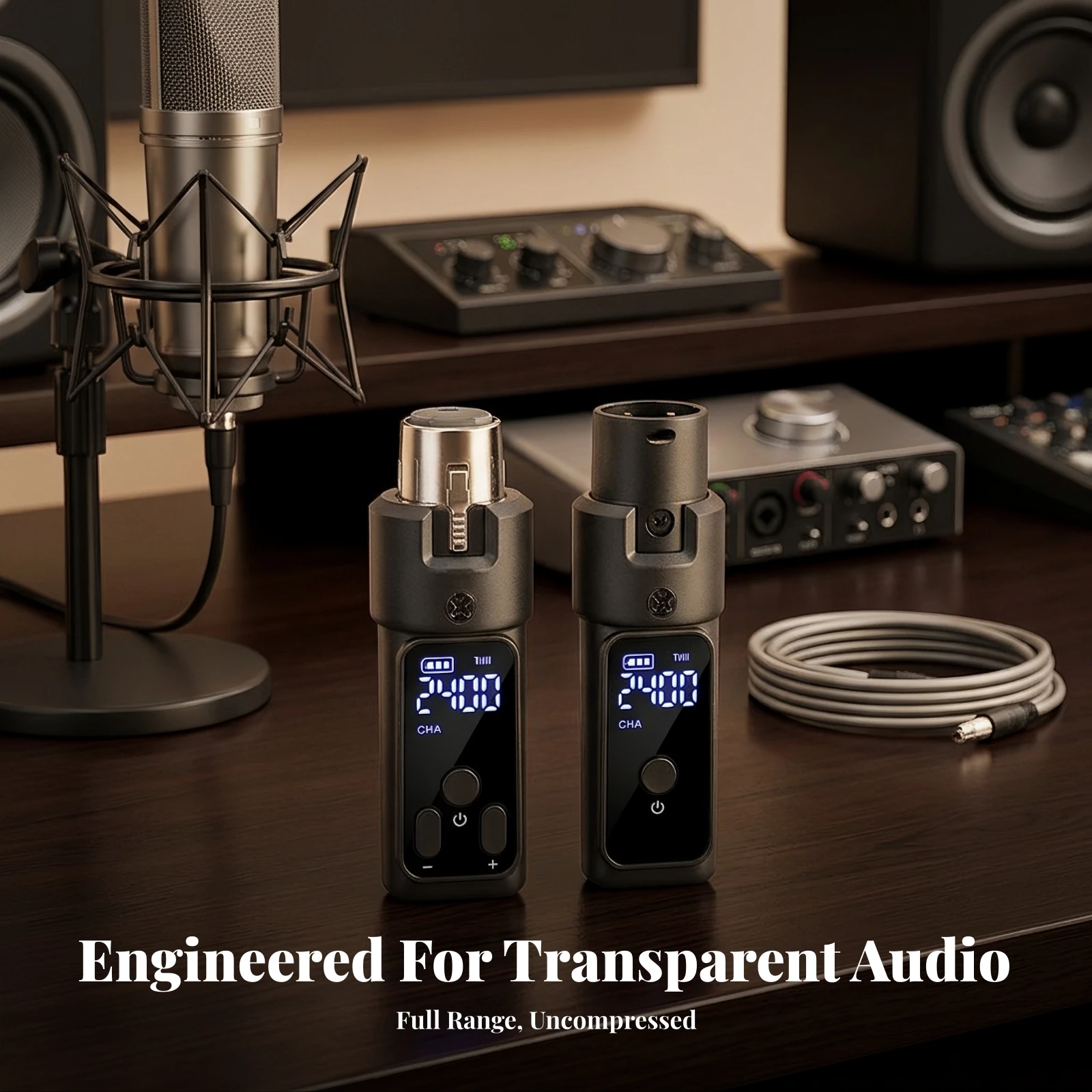 Wireless Guitar System Rechargeable Wireless Audio Transmitter with Digital Display Musical Equipment Compact Portable