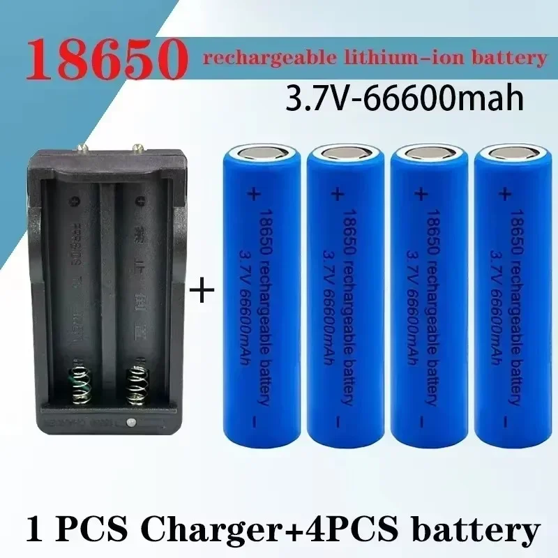 18650 Battery Free Shipping New Best-selling Lithium-ion 3.7V 66600mah+charger Rechargeable Battery for Screwdriver Batteries