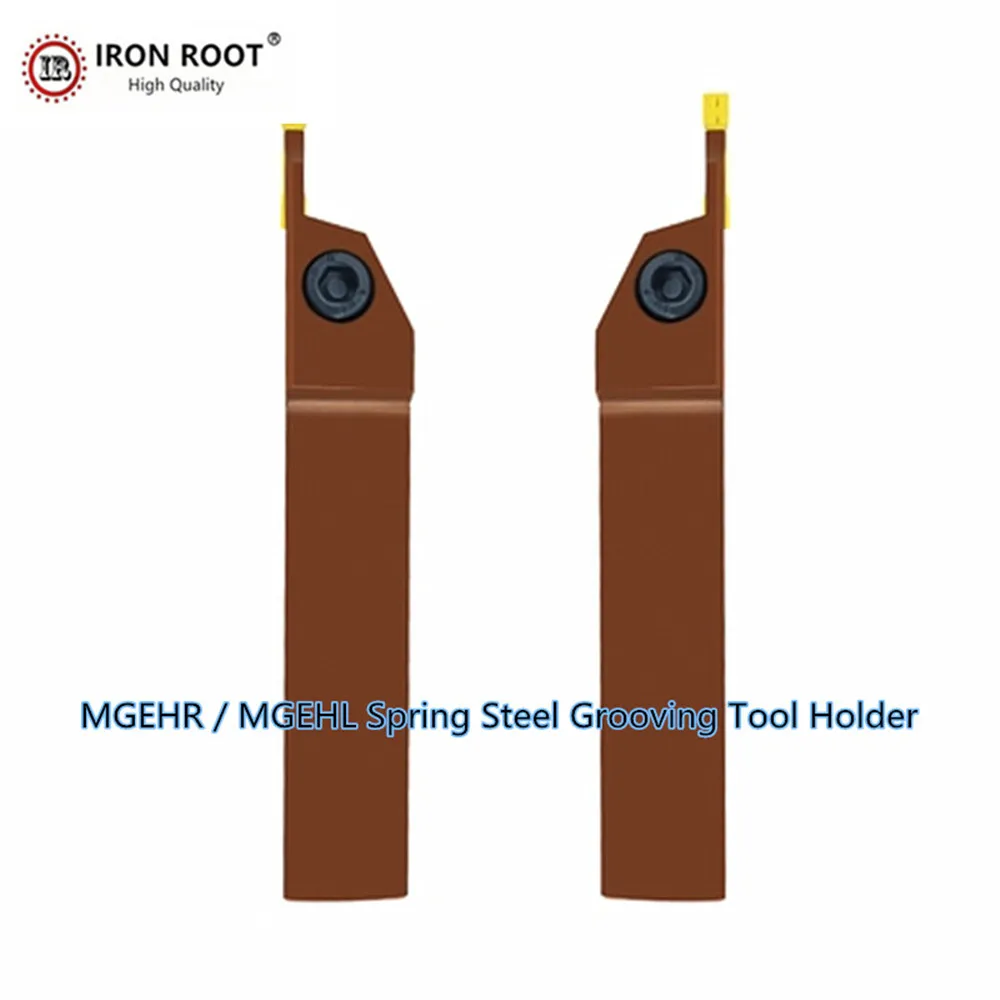 IRON ROOT Spring Steel Tool Holder MGEHR/L1010-1.5,MGEHR/L1010-2,MGEHR/L1010-3 External CNC Lathe Slotting Tool Holder for MGMN