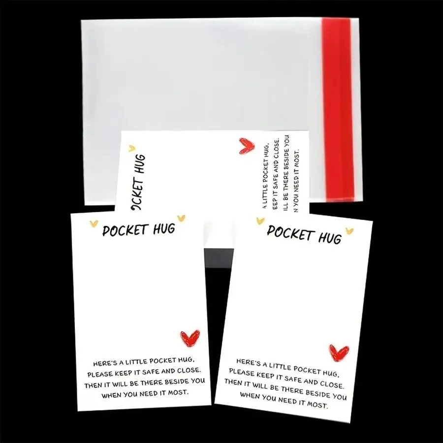 1/5/10/20/50/100pcs Sheets of White Pocket-fold Cardstock for Jewelry Display, Includes 30 OPP Bags Funny Positive Mini Items Fo