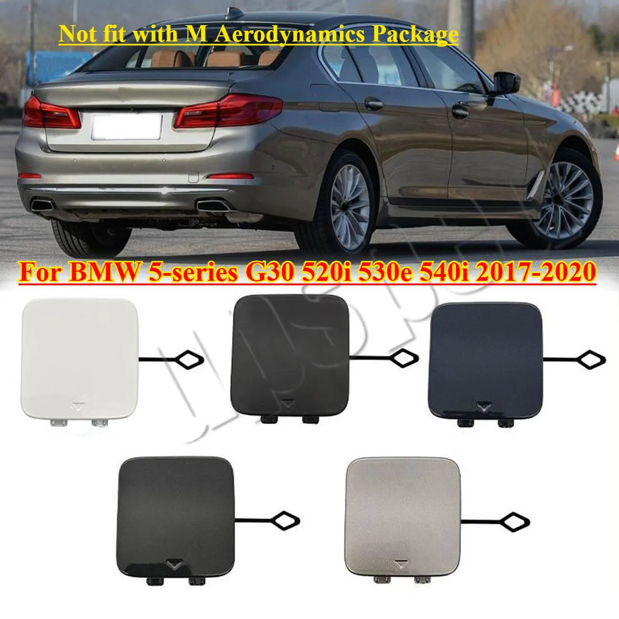 

Rear Bumper Tow Hook Eye Cover Cap For BMW 5-series G30 520i 530e 540i 2017-2020