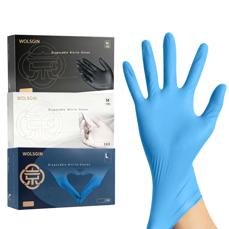 20/50/100/200/400PCS Disposable Nitrile Gloves Kitchen Gloves Non Sterile Cooking Household Cleaning Tattoo Gloves Latex Free