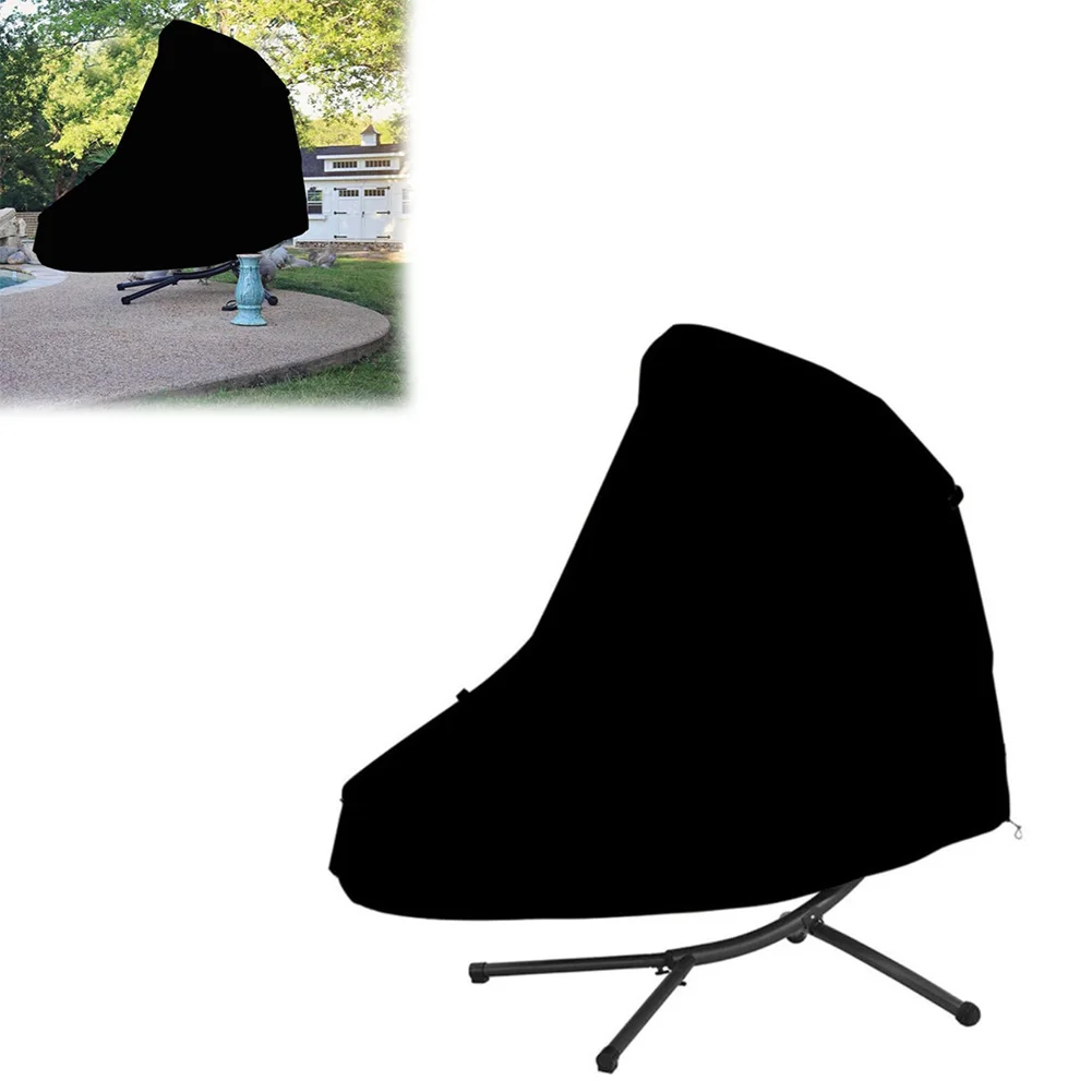 Breathable Hanging Swing Chair Cover for Curved Patio Chaise Lounges with Rear Vent and Dual Drawstring System