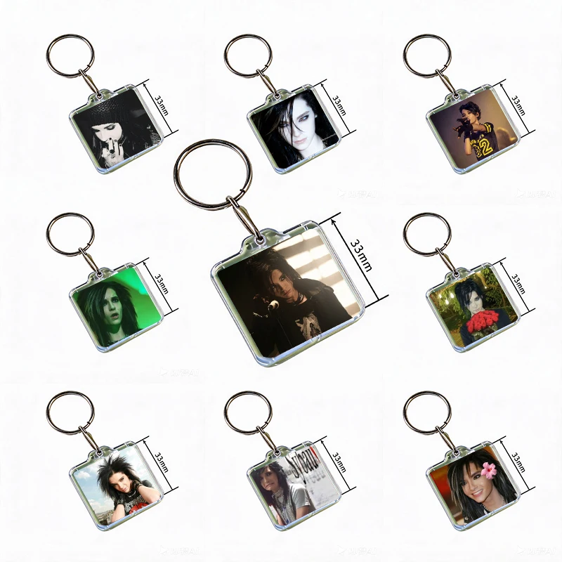 T-Tokio Hotel Bill Kaulitz Acrylic Keychain Handmade Hanging for Clothes Backpack Decoration Accessories Gifts with Friends