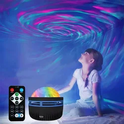 LED Aurora Lights Projector Remote Control Galaxy Vortex Night Light USB RGB Ambient Light for Kids Adults Gaming Room Bedroom