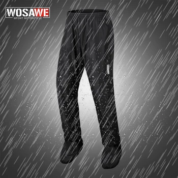 WOSAWE Herren Regenhose Schuhüberzüge Moto Wasserdichte Hose Outdoor Arbeit Regenausrüstung Hose für Motorrad Camping Wandern Angeln Golf