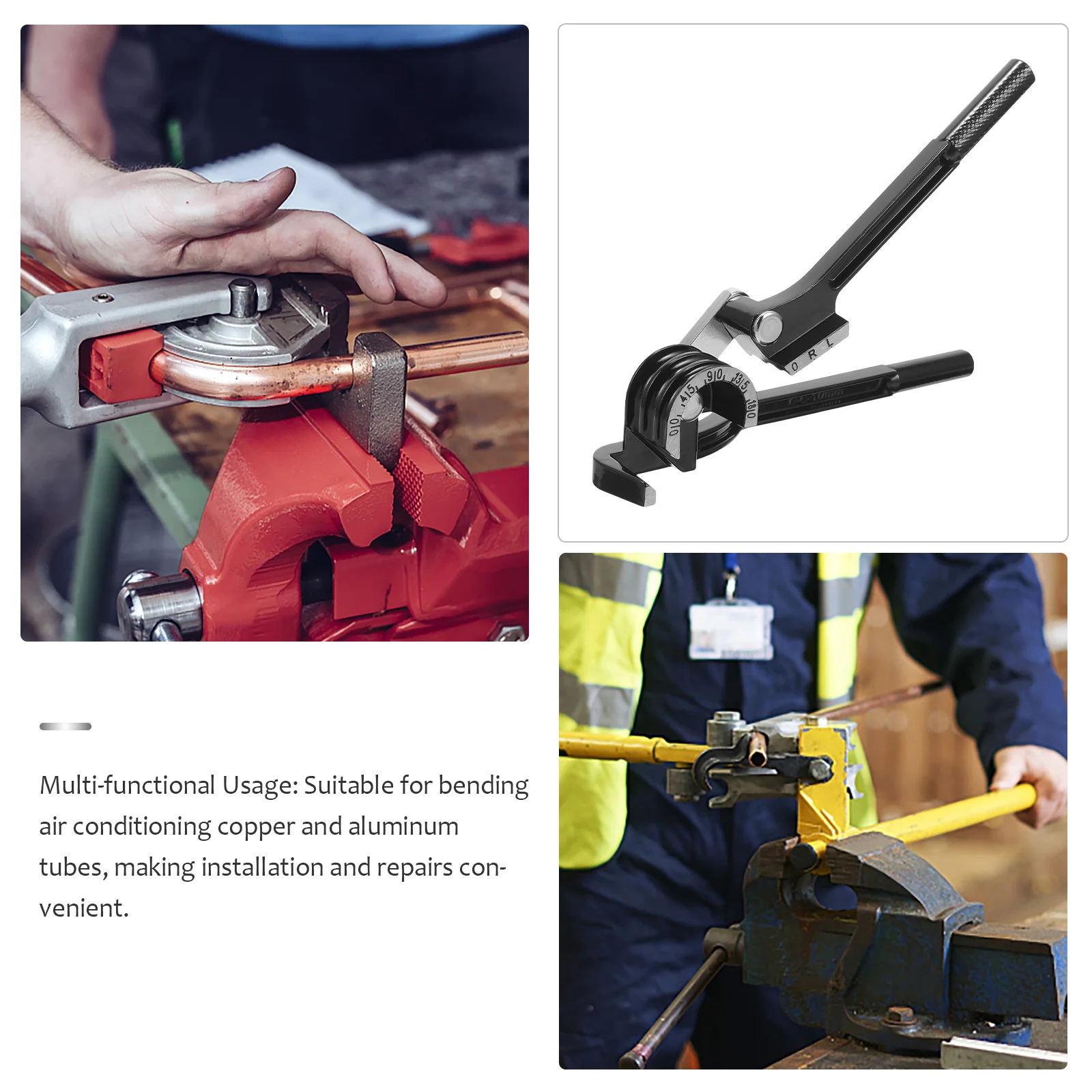 

Conduit Bender Manual Tube Former Hand Bender Three Groove Stainless Steel 6Mm 8Mm 10Mm Copper Aluminum Tube Bending Tool