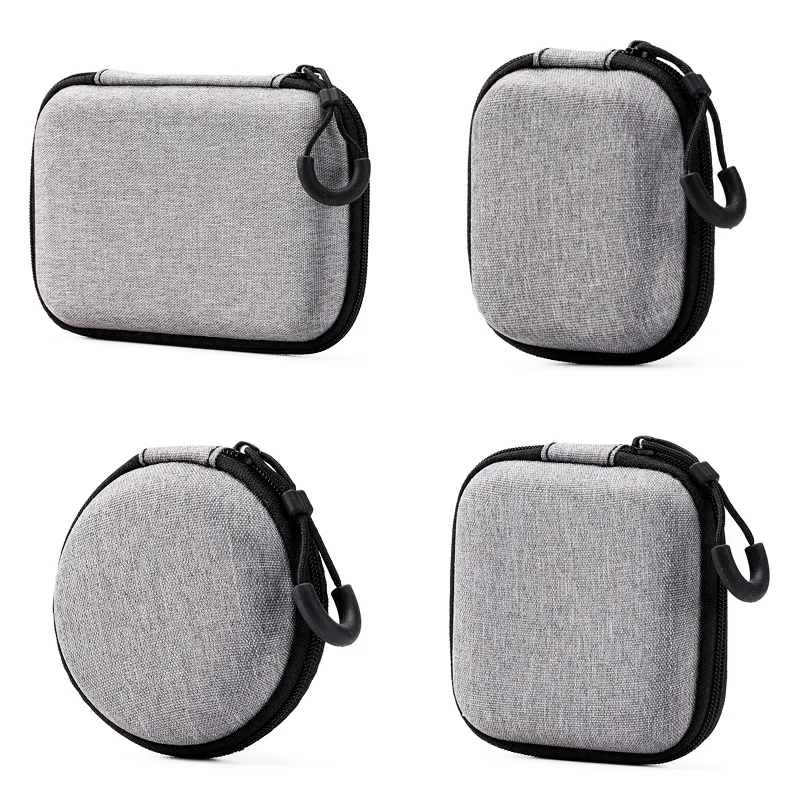 Portable Mini Data Cable Storage Bag Round Earphone Organizer Digital Gadget Case Charger U Disk Protection Box Zipper Pouch