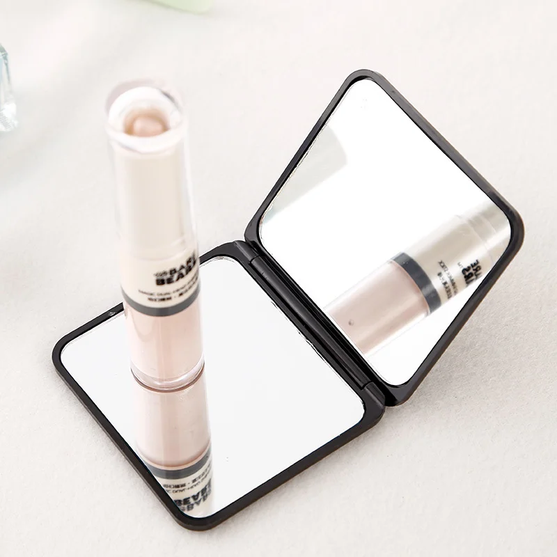 Foldable Makeup Mirror Mini Square Makeup Vanity Mirror Portable Hand Mirrors Double-sided Compact Mirror Pocket Cosmetic Mirror