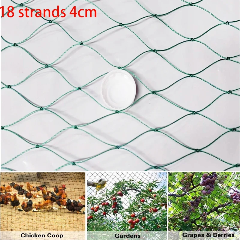 

18 Strand Heavy Bird Net Deer Fence Garden Fence and Crop Protection Fence Net Bird Net Deer Cat Dog Chicken Net