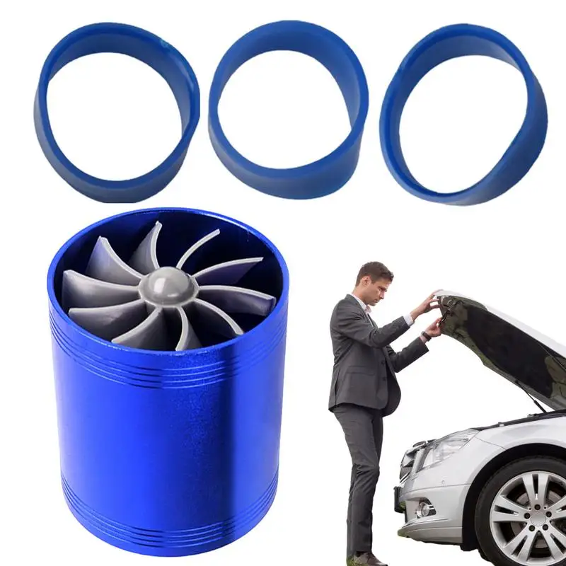 

Car Air Turbonator Turbo Charger Engine Air Intake Turbo Parts Double Fan Energy Saver Engine Turbocharger Automotive
