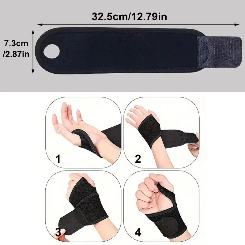 Adjustable Wrist Brace Perfect For Women & Men Support Wrap Strap Hand Carpal Tunnel Fitness Suitable Both Right Left Tendinitis