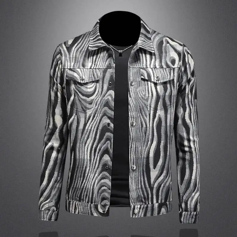 Black White Zebra Stripes Mens Jacket Color Contrast Classic Fashion Designer Bomber Jackets Men Party Club Outfit Men Green