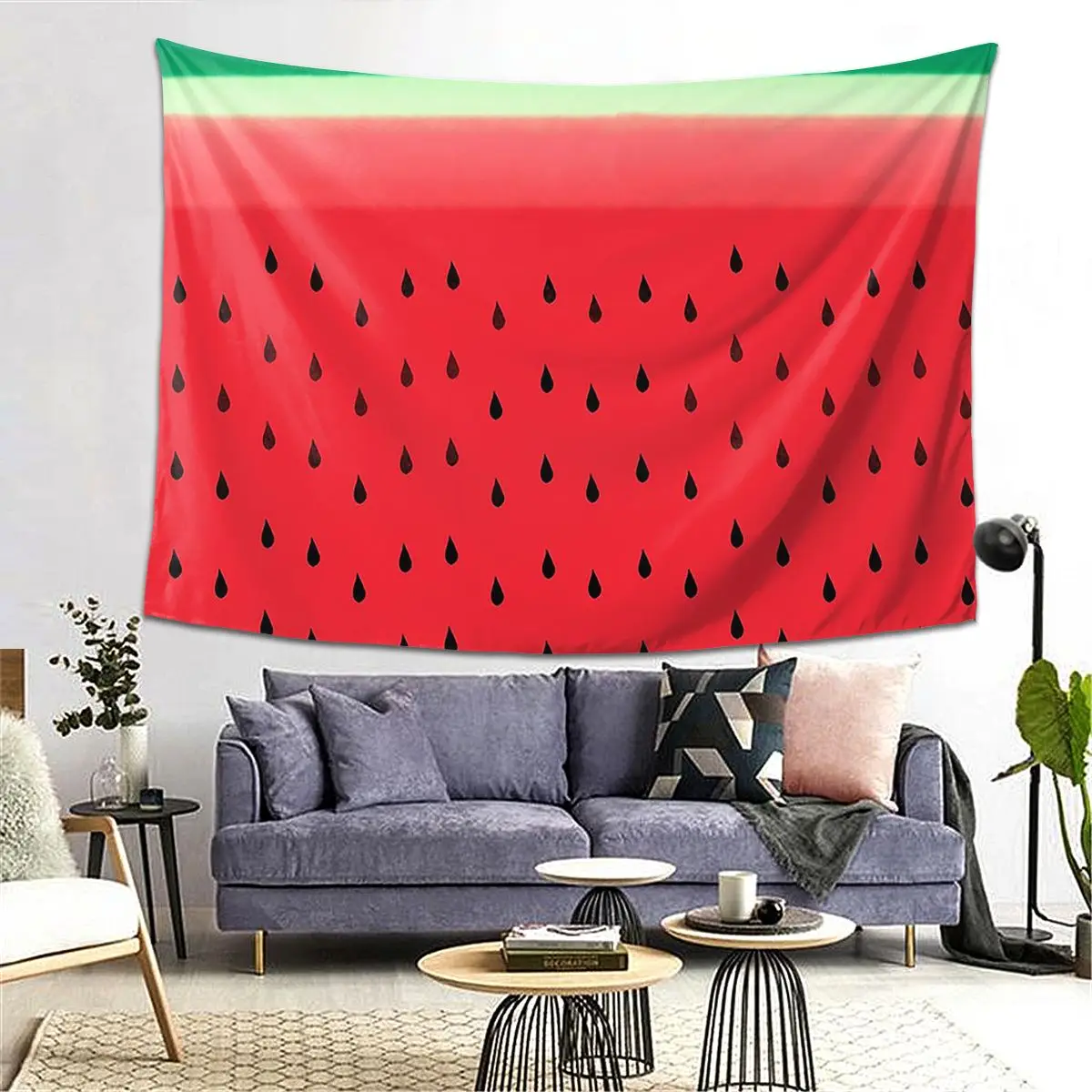 

Watermelon Stripes Tapestry Decor Art Aesthetic Tapestries for Living Room Bedroom Home Wall Cloth Wall Hanging