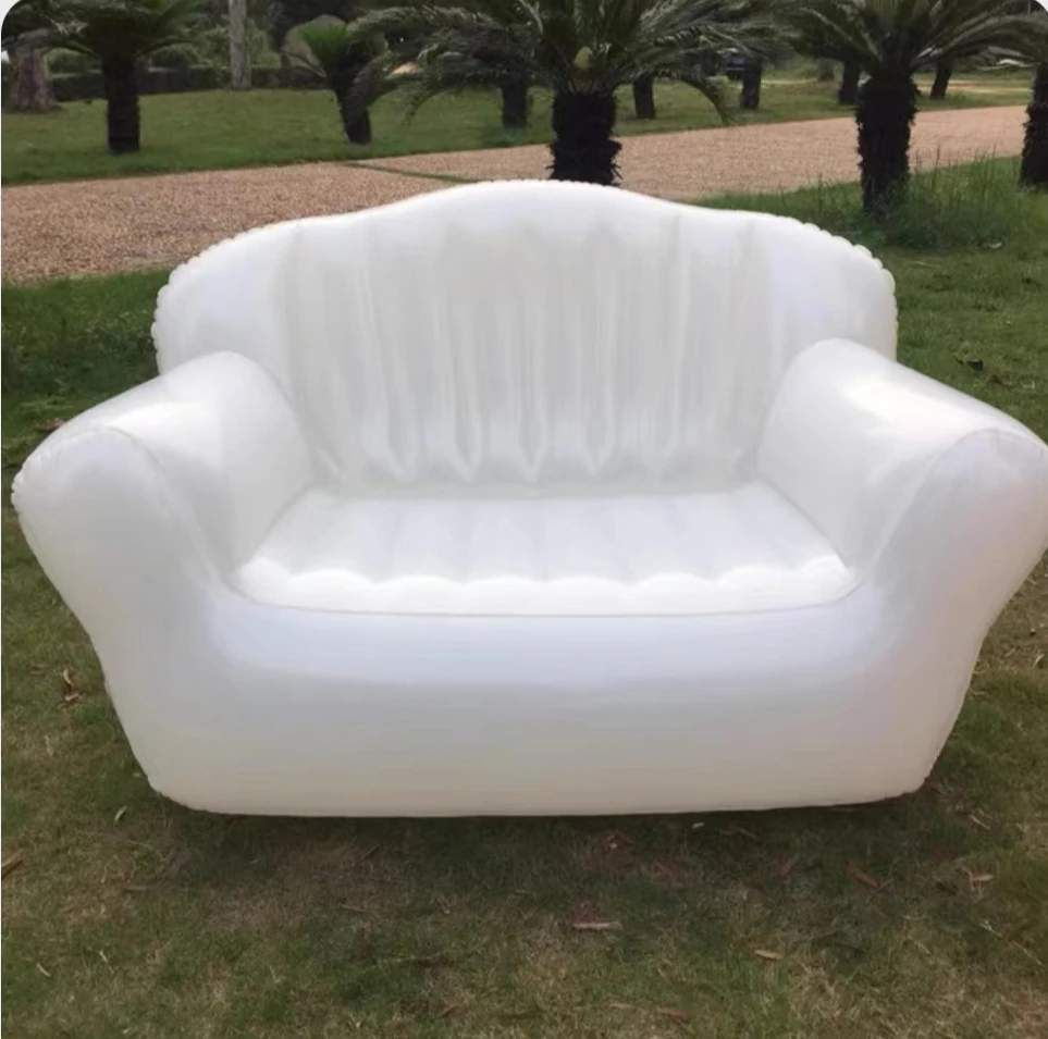 high quality factory custom crystal clear pvc inflatable one-seat air sofa chairs for living room bed room office apartment