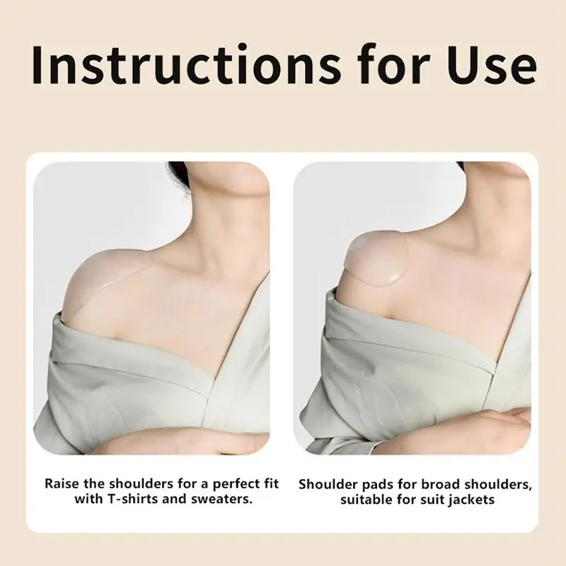 Thickened Silicone Shoulder Pads Right Angle Design Eight Point Five Millimeter for Blazers Dresses