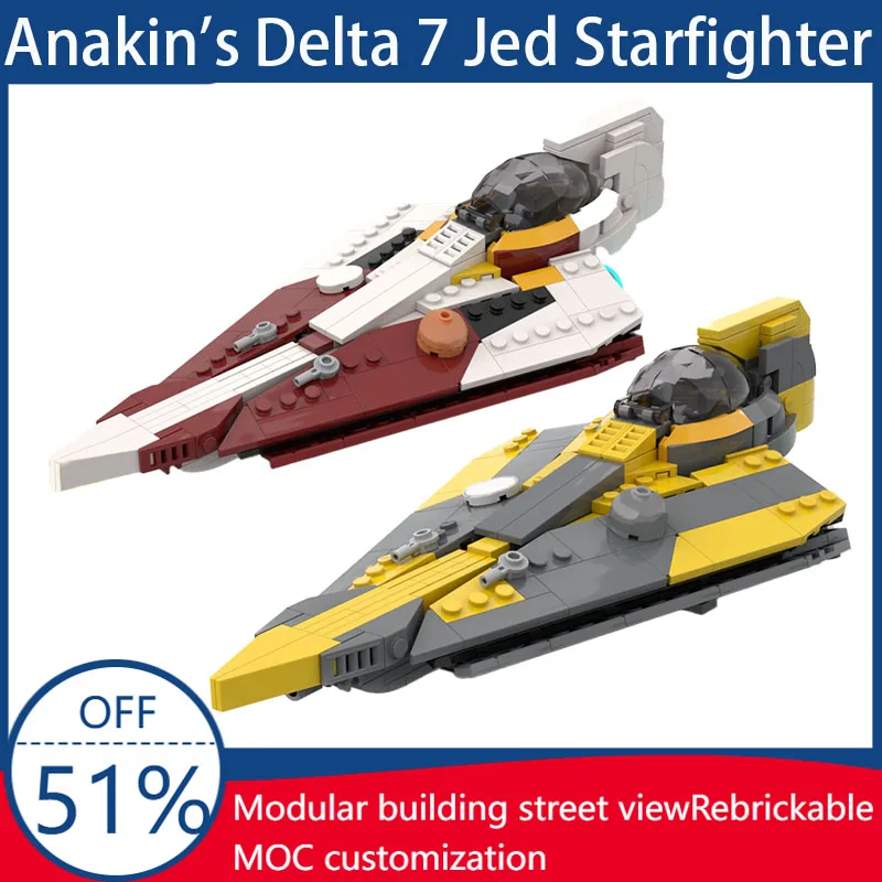 

MOC Star Battle Exquisite Mini Starfighter Model Building Blocks Bricks DIY Creative Assembly Educational Toys Kid Festival Gift