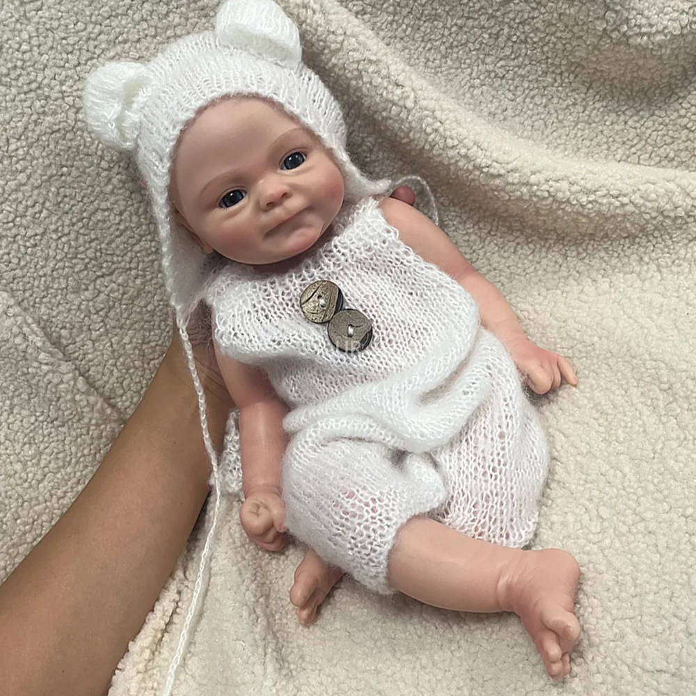 Lifelike 16 Inch Full Platinum Silicone Reborn Doll for Kids Toy Handmade Flexible Newborn Baby Girl Collector Christmas Gift