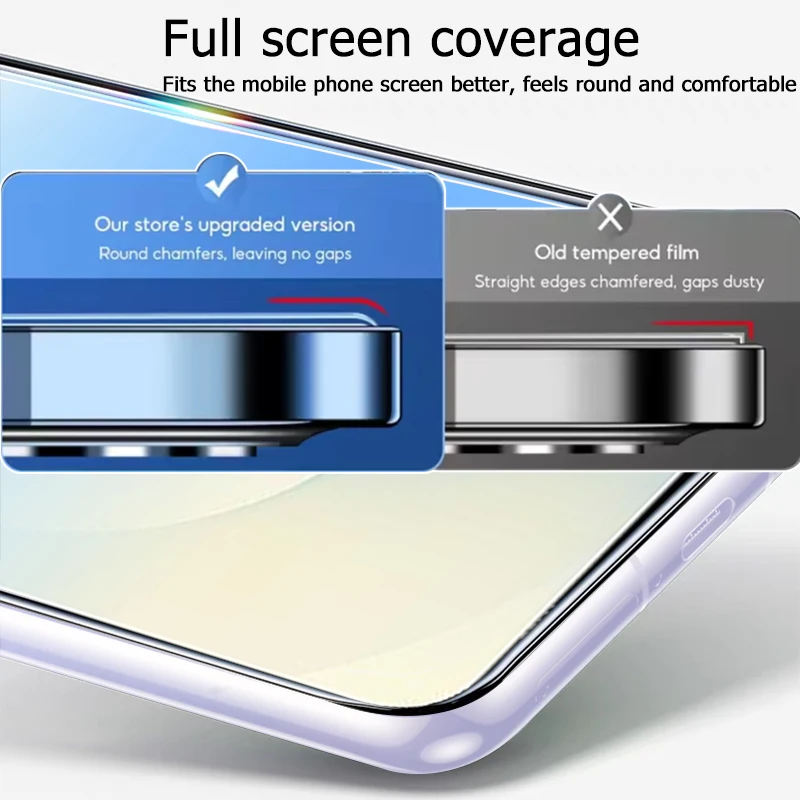 1-4 قطعة HD الزجاج المقسى لسامسونج غالاكسي S25 S24 S23 S22 S21 S25 + S24 + S23 + S22 + S21 + Edge FE Ultra Plus 5G حامي الشاشة