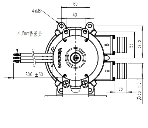 40kpa 92M3/h تدفق الهواء منفاخ توربو صغير تيار مستمر بدون فرش منفاخ هواء عالي الضغط لخلية الوقود 10kw SOFC 48 فولت ROHS