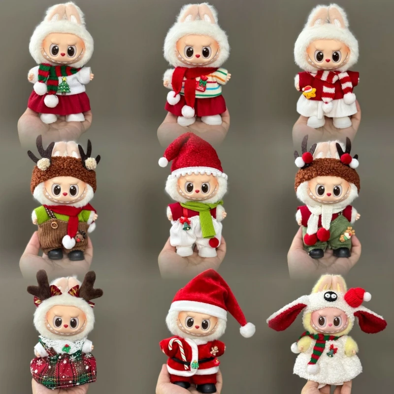 

Labubu Christmas Clothes Set Suits for Labubu Doll Cute Clothing V1 V2 V3 DIY Clothing Accessories Creative Children's Toy Gifts