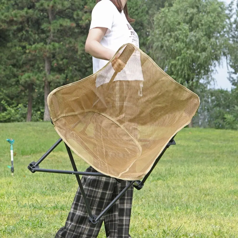 Hollow Mesh Camping Chair Cover Thickened Breathable Moon Chair Replacement Fabric Oxford Cloth Anti-slip Chair Surface
