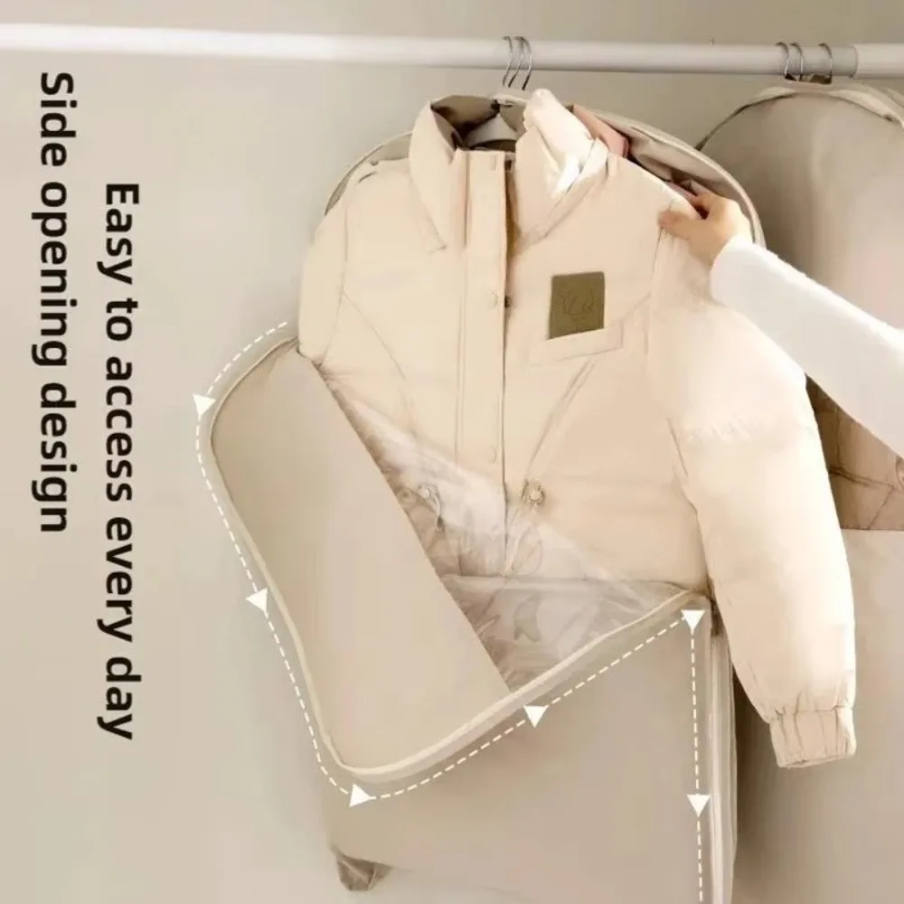 

Компактный подвесной чехол для одежды с самозатягивающейся молнией, прозрачный, для хранения в шкафу, защита от пыли